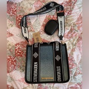 Steve Madden Denim Bwebber Satchel Crossbody, Shoulder bag